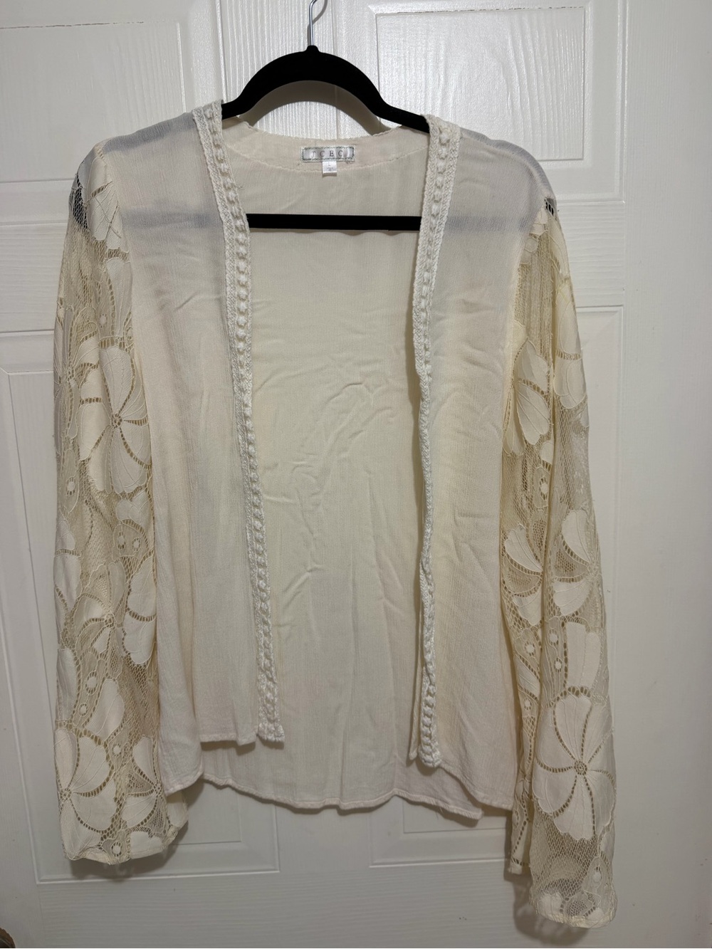 TCEC Lightweight Sheer Cardigan in Cream